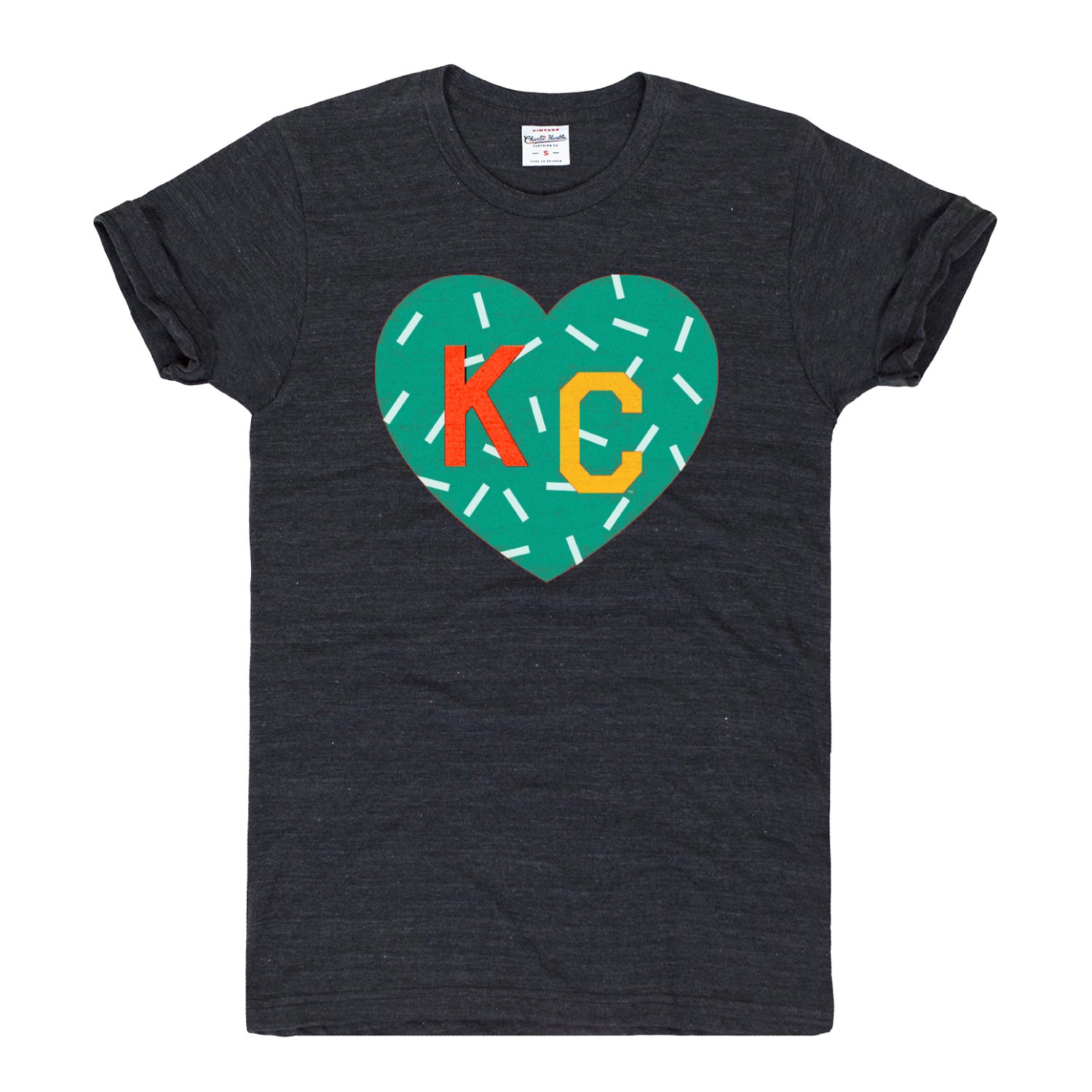 KC Sprinkle Heart Charlie Hustle T Shirt